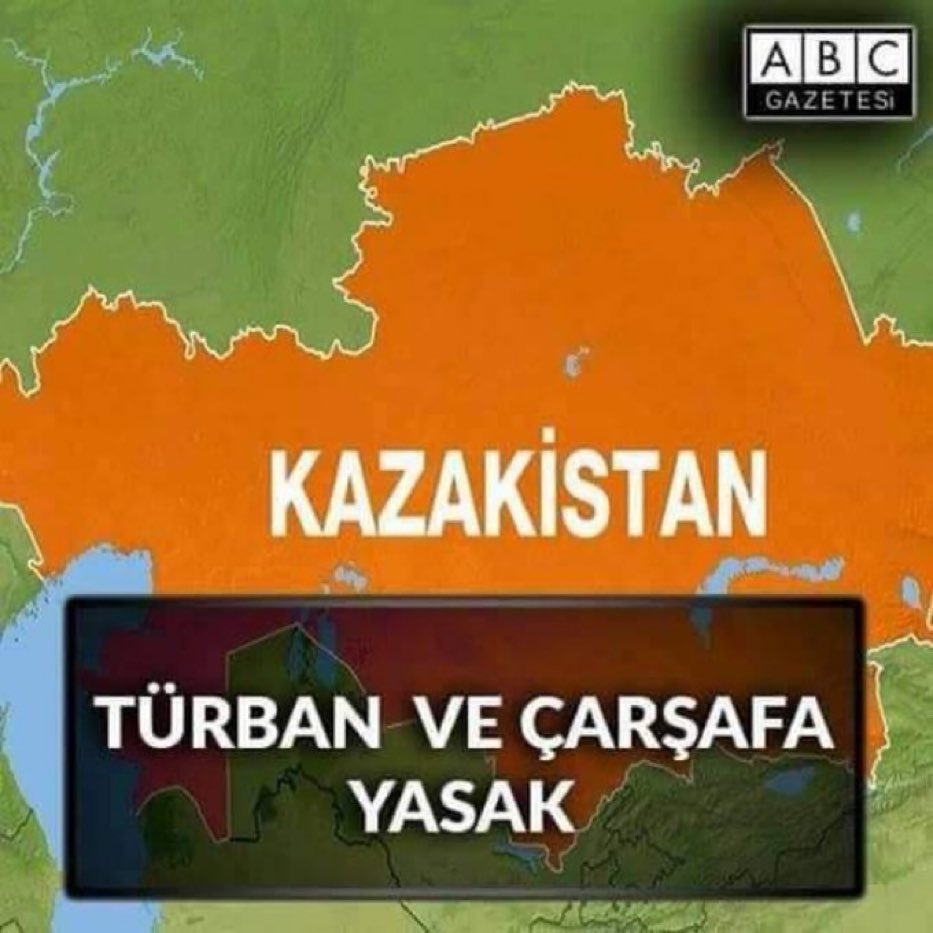 Kazakistan "Türklere uymayan bir giyim tarzı diyerek" yasaklamış