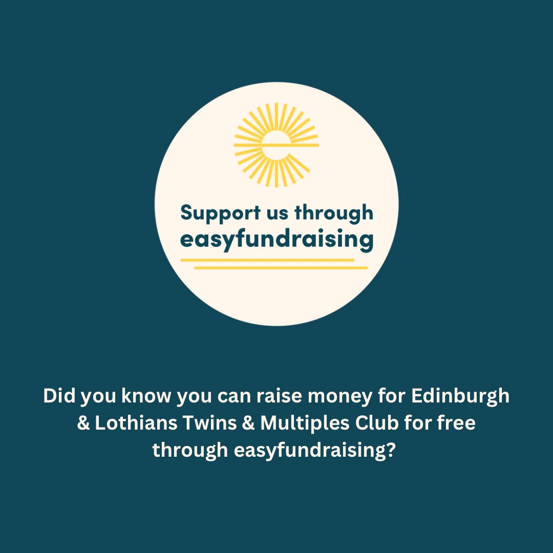 ELTMC's tweet photo. Did you know that whenever you buy anything online – from your weekly shop to your annual holiday – you could be raising free donations for Edinburgh &amp; Lothians Twins &amp; Multiples Club with easyfundraising and it won’t cost you a penny extra to help us raise funds. 1/3 https://t.co/ELmBCKp7qG