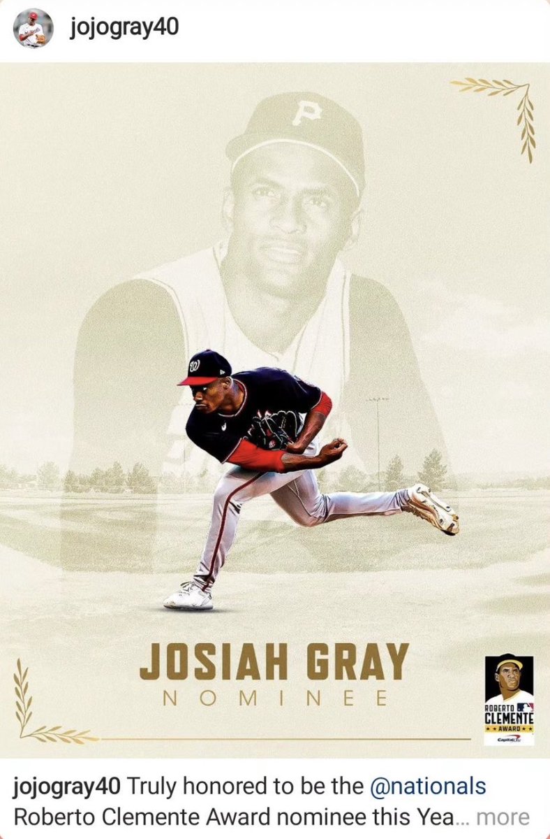 Vote for Le Moyne summa c.m. alumnus Josiah Gray for the prestigious Roberto Clemente Award! This is the Nobel Peace Prize of @MLB. ⁦@BenWalsh44⁩ @DonnaDitota1⁦@BrentAxeMedia⁩ ⁩ ⁦@jesuitcolleges⁩ @NEC ⁩ ⁦@therealboeheim⁩ ⁦@JohnBeilein⁩