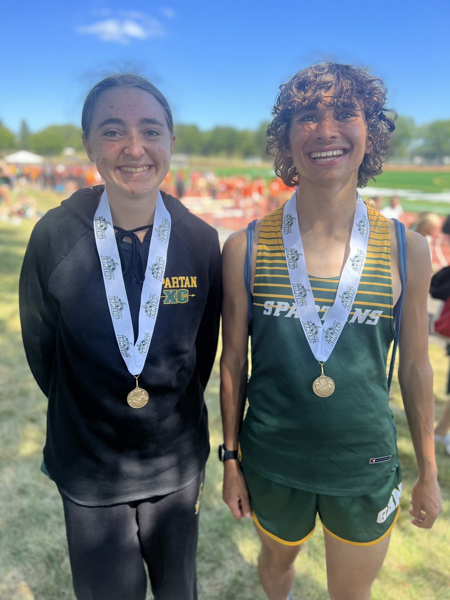 Our first invite brought much success for GBN XC! John Ihrke had an incredible finish, finishing 4th and running a new PR and tying the school record with a time of 14:59. Maria Polyakov also brings home a strong 7th place finish with a time of 17:44. Great work today Spartans!