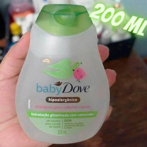 Baby Dove Shampoo Hidratação Glicerinada Camomila 200ml, Branco