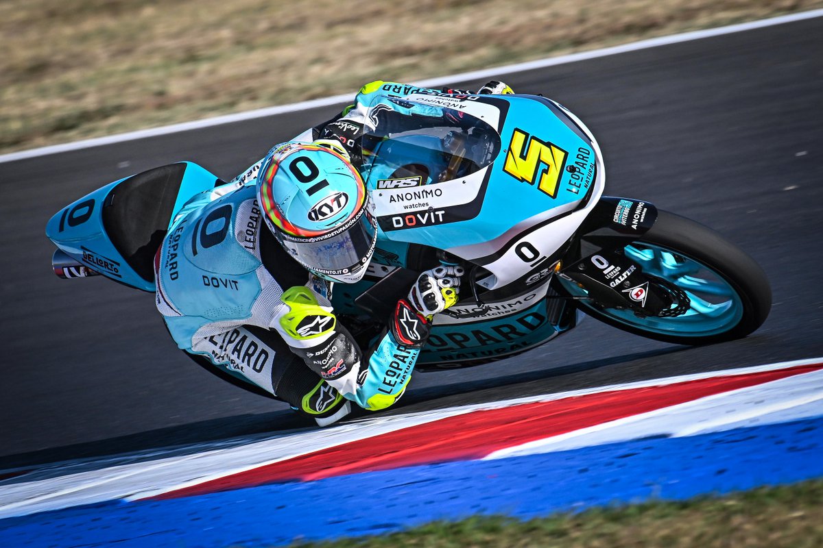 bgmotogp's tweet photo. #OnThisDay in 2023, Jaume Masià (Leopard Racing Honda NSF250RW) took his only Misano pole so far (7th pole position in Moto3) https://t.co/JzajIjwgCq