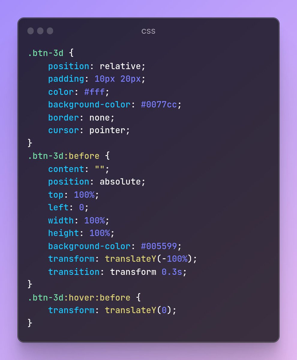 NanouuSymeon's tweet photo. CSS 3D Button! https://t.co/NnqddQTKIx