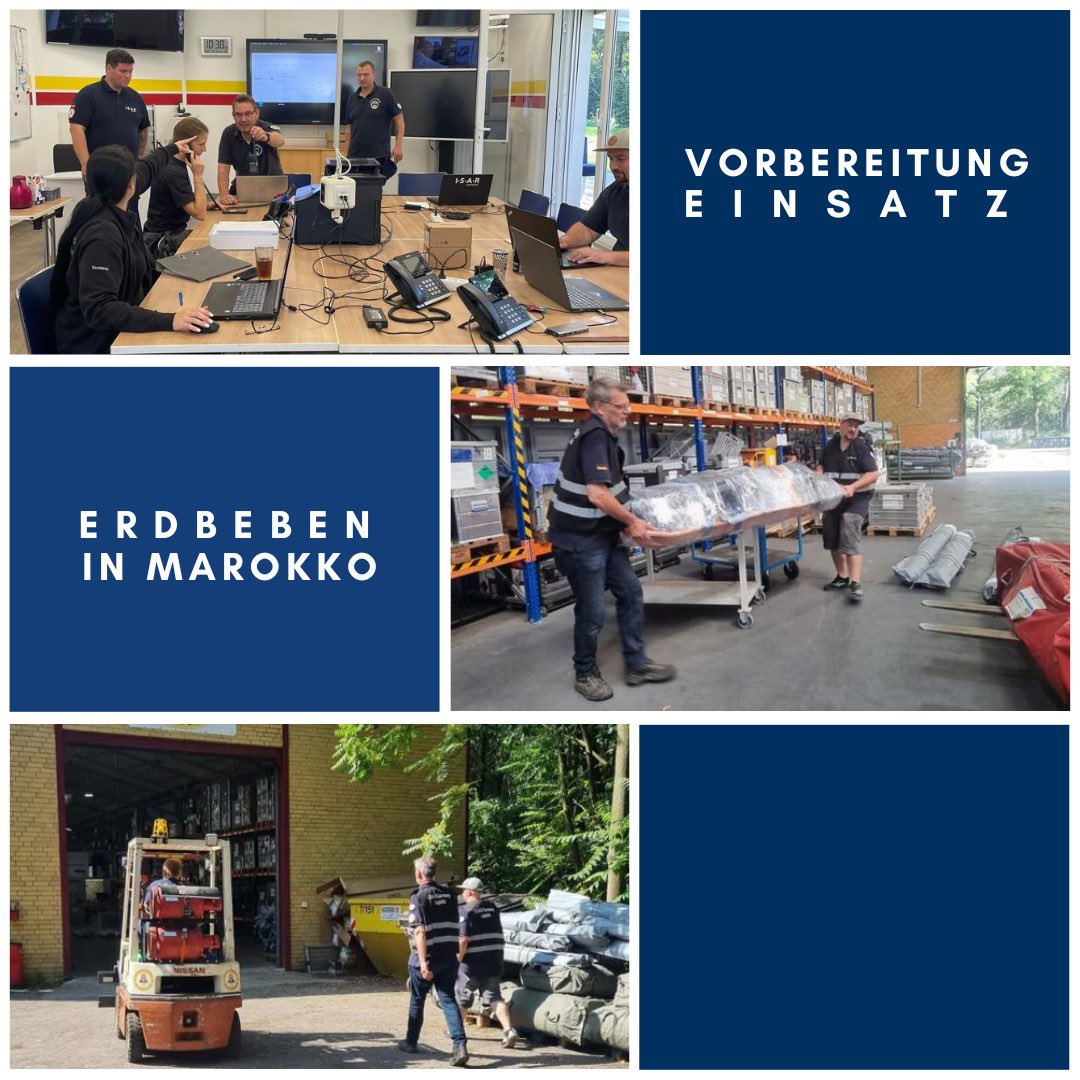 ERDBEBEN IN #MAROKKO 🇲🇦 - Heute liefen in #Hünxe den ganzen Tag die Vorbereitungen für einen möglichen Einsatz von ISAR Germany und unserer Partnerorganisation @brh_dogs in #Marokko. Wenn Marokko internationale Hilfe anfordert, ist unser Team sofort einsatzbereit. #earthquake