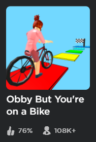 Obby But You're On a Bike - Roblox