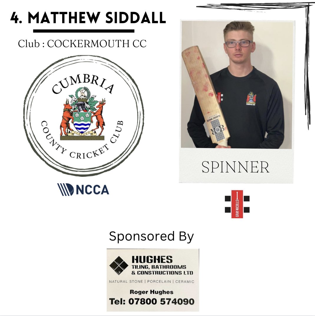 CUMBERLANDCCC1's tweet photo. Congratulations to two of our own who make the England squad 🏴󠁧󠁢󠁥󠁮󠁧󠁿 

Matthew Siddall &amp; Freddie Fallows 👏🏼

Enjoy the experience lads! https://t.co/bOWiVnNDGk