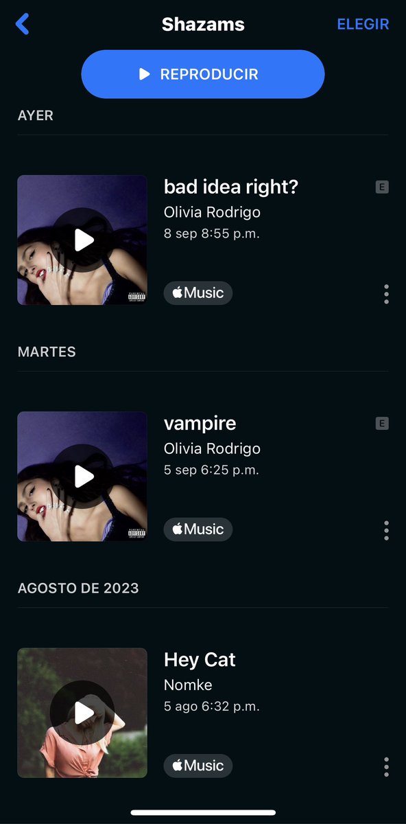 Sillywalkings's tweet photo. Mis últimos dos Shazam son Olivia Rodrigo. Tengo 47 años, qué está pasando! Quién es Olivia Rodrigo!?? https://t.co/ybQLVCQxwY