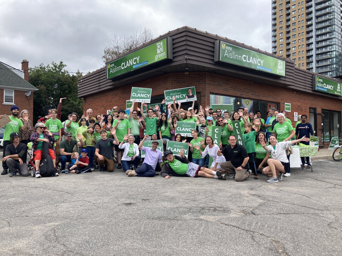 MikeSchreiner's tweet photo. It was a great afternoon today at the @voteclancy campaign office today for #GreenFest.

Great music and food, and good people, all ready to hold Ford to account by electing Aislinn Clancy to be the MPP for Kitchener Centre.

#wrregion https://t.co/ina3A24EAZ