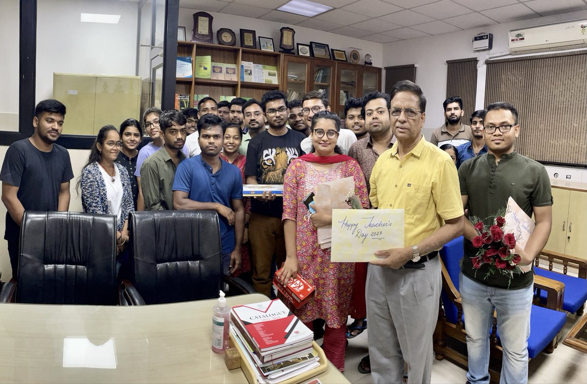 Selfie with B.Tech. Biotechnology students on Teachers Day. My best wishes to the talented youth.