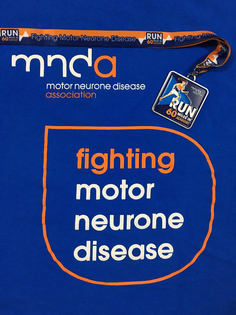 SimonEdmands's tweet photo. Proud to receive this year’s @mndassoc ‘Run 60 Miles in August’ medal! 💙🧡 #UKRunChat #RunMND #TeamMND #NoFinishLineUntilThereIsACure https://t.co/W1esn58QIT