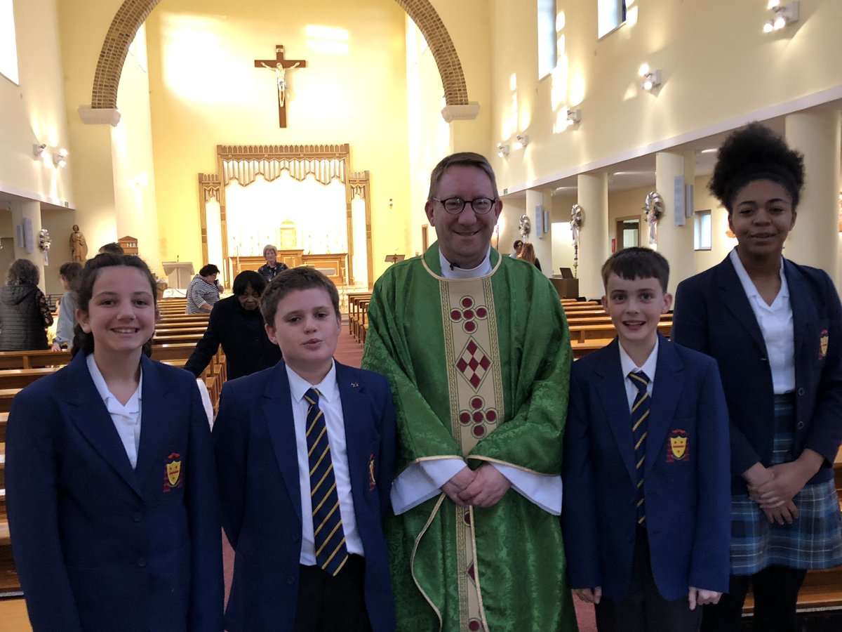 fionakeeley's tweet photo. @JHNChaplaincy Michael represented SJHN at St Joseph’s vigil Mass. We had Fr Stephen standing in for @FrNigelWoollen with a wee reminder of Yr 7. https://t.co/Yo59BVrdEH