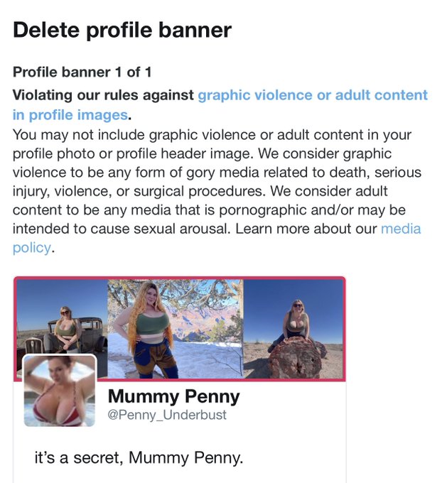 Twitter made me delete this banner lol. Is a website called &ldquo;x&rdquo; scared of fully dressed women? 😂 absolute