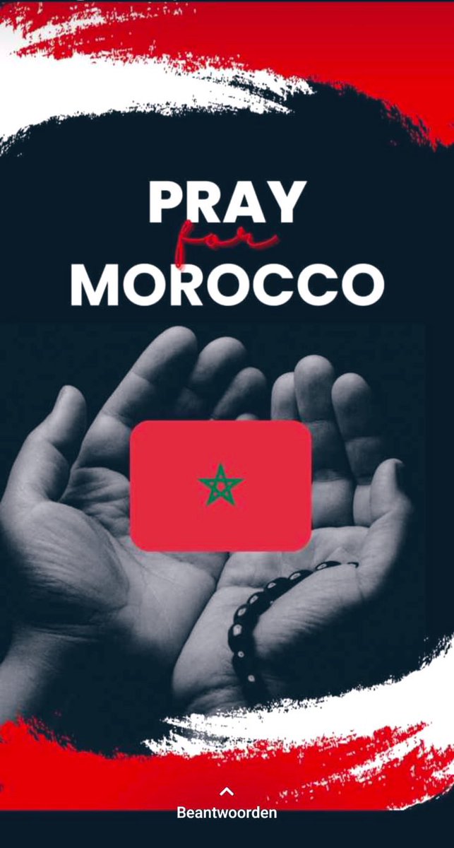 Onze gedachten zijn bij diegene die zijn getrofffen door de aardbeving in Marokko. Heel veel sterkte aan alle betrokkenen en slachtoffers.

#prayerformorocco