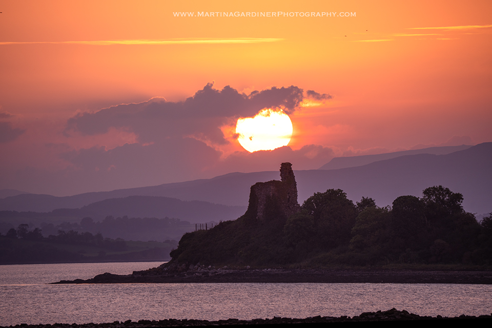 Sunset at Inch Castle #Donegal with the sahara dust adding a natural filter. Delighted to have finally captured the #SaharanDust effect. I've been excited all week at the prospect