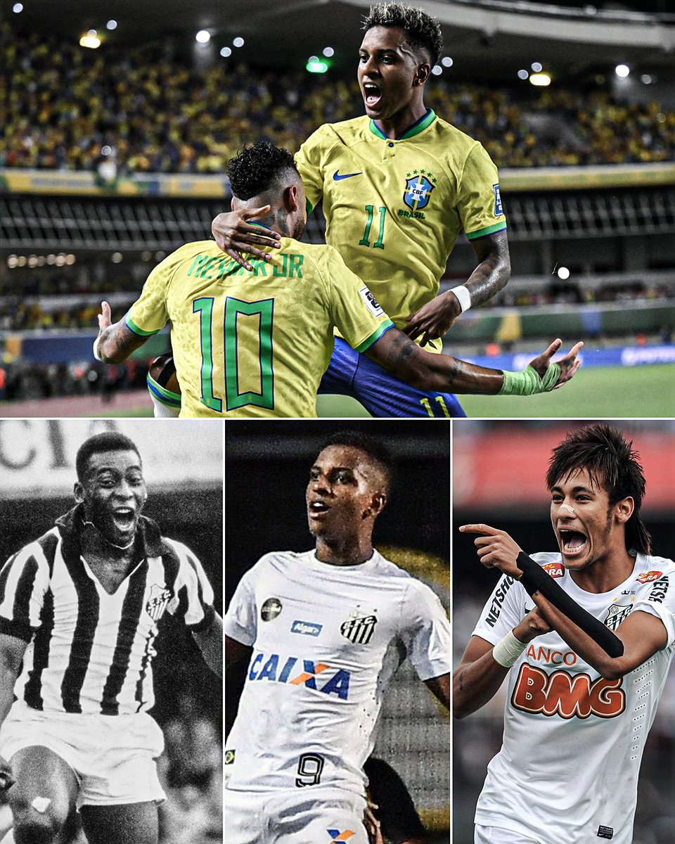 Rodygo assisting Neymar to break Pelé's all-time goalscoring record for Brazil 🥺🇧🇷 Santos history 🤍