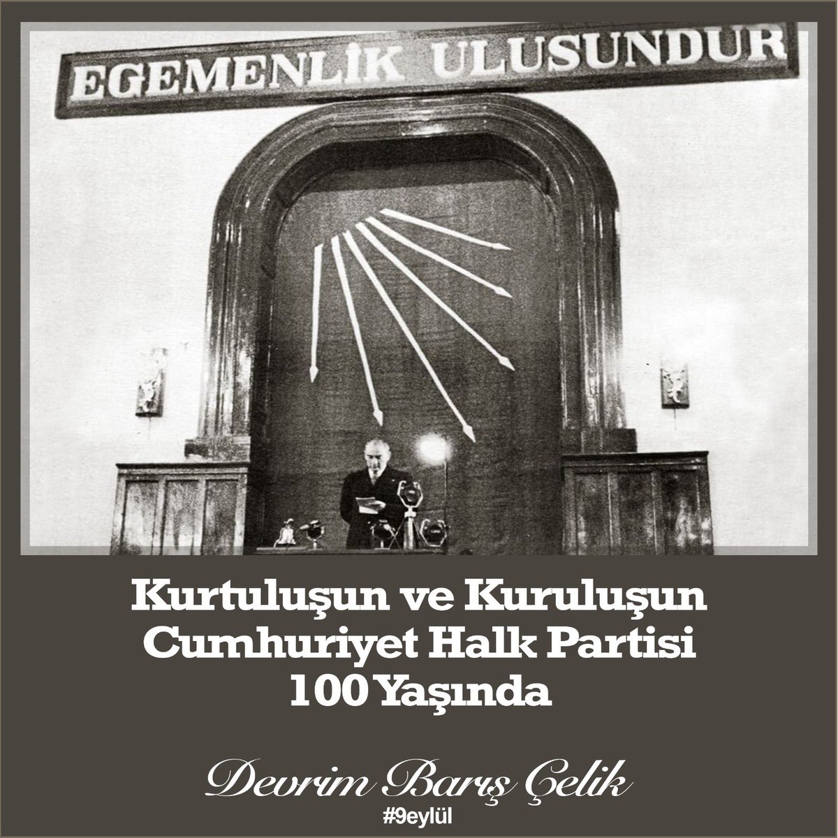 dbcelik's tweet photo. Kurtuluşun ve Kurtuluşun
Cumhuriyet Halk Partisi
100 Yaşında

#9eylül https://t.co/iX8ifcdvRO
