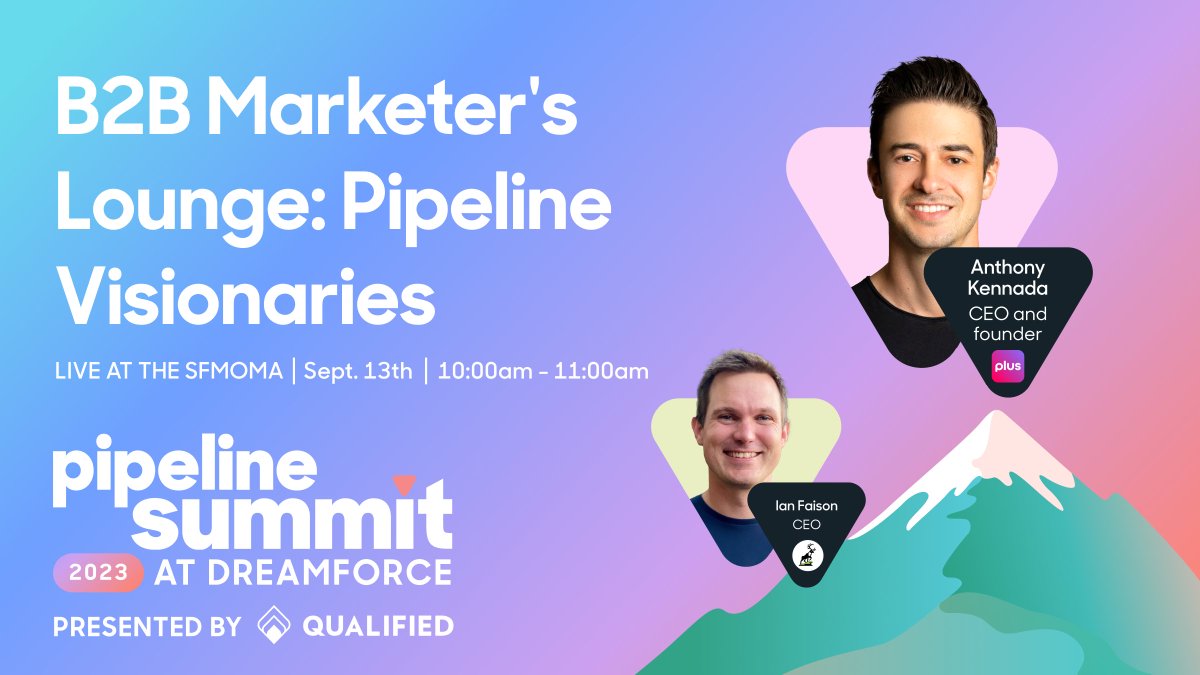 Anthony Kennada (@akennada) on Twitter photo I'm so excited to sit down with <a href="/ianfaison/">Ian Faison</a> next week at <a href="/tryqualified/">Qualified.com</a>'s B2B Marketer's Lounge.
We'll be talking about how important it is for companies to start investing in owned media strategy as the future of content marketing in B2B.
The B2B Marketer's Lounge presented by I'm so excited to sit down with <a href="/ianfaison/">Ian Faison</a> next week at <a href="/tryqualified/">Qualified.com</a>'s B2B Marketer's Lounge.
We'll be talking about how important it is for companies to start investing in owned media strategy as the future of content marketing in B2B.
The B2B Marketer's Lounge presented by