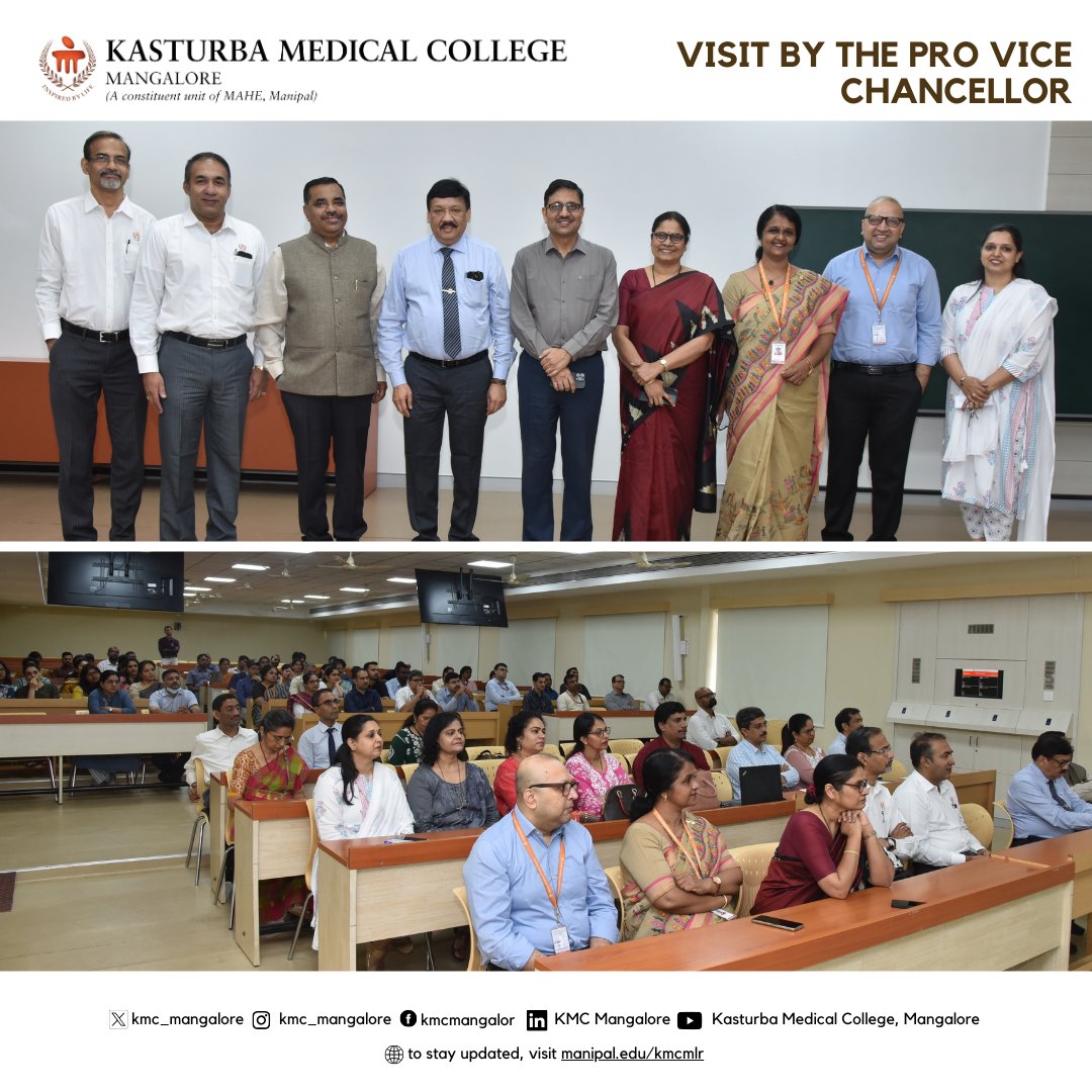 KMC_Mangalore's tweet photo. The Pro VC of Strategy and Planning, @MAHE_Manipal, Dr N N Sharma, paid a visit to the Mangalore campus today.

Dr Sharma led a discussion about how to improve the institution's research output with the faculty members in the several research verticals. https://t.co/QtPA1eYiO7