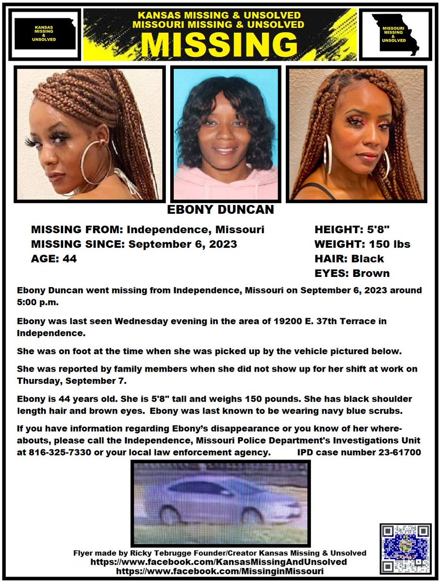 KansasMissing's tweet photo. #MISSINGPESON #MISSING PLEASE SHARE/PRINT/POST!!! EBONY DUNCAN (INDEPENDENCE, MISSOURI)!!! @AnnetteLawless #KansasMissing #MissingInKS https://t.co/TRYvI6m88X