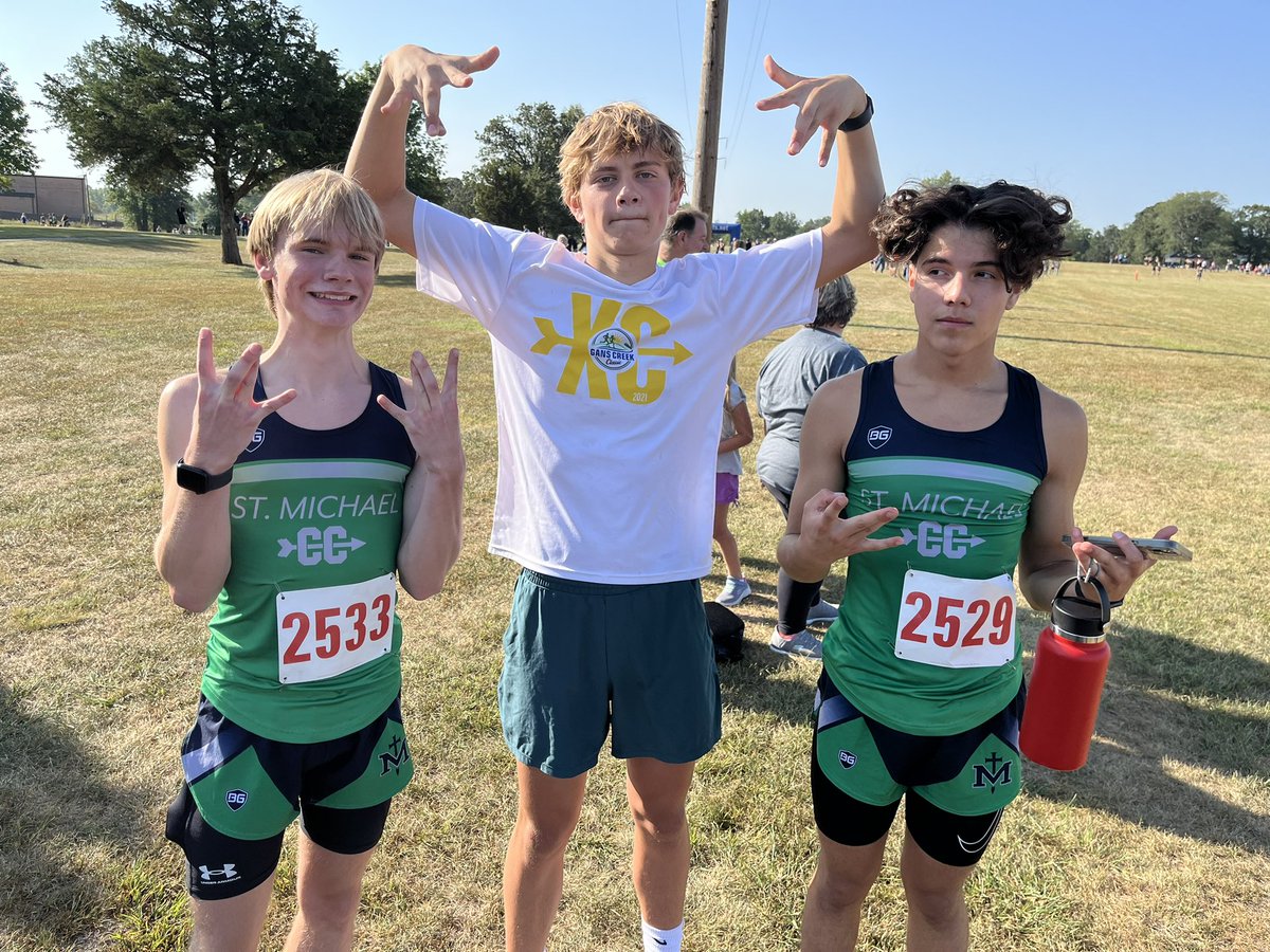 Another blow out win for the varsity boys!!

Xavier Collins- 2nd  PR
Johnny Joyce- 3rd
Oliver Hotop- 4th PR
Jack Tittle- 8th
David Rogge- 13th
Wyatt Schulte- 19th PR
Alec Lopez- 21st PR 

Full results:
morgansports.net/results/knobno…