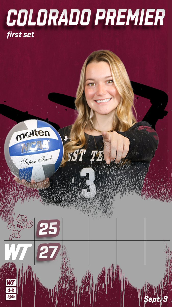 WTAMUVolleyball's tweet photo. We knew it would be a battle.... First set goes to the Lady Buffs 🤙

🆚: #2 Concordia St. Paul
📊:https://t.co/J0g5GB1X7n
📹: https://t.co/dA1AMdWzn0

#BuffNation // #Allin // #Give // #BigTrust // #ColoradoPremier // #ncaawvb https://t.co/5wsTvtNwV5