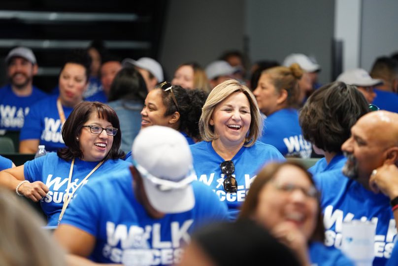 CarmanNate's tweet photo. Walk for Success participants are hitting the pavement across the district this morning. We’re excited to reconnect in person with students who left without a diploma about reenrolling in SISD. Eager to share the endless opportunities in #TeamSISD! https://t.co/e3Yjktdn84