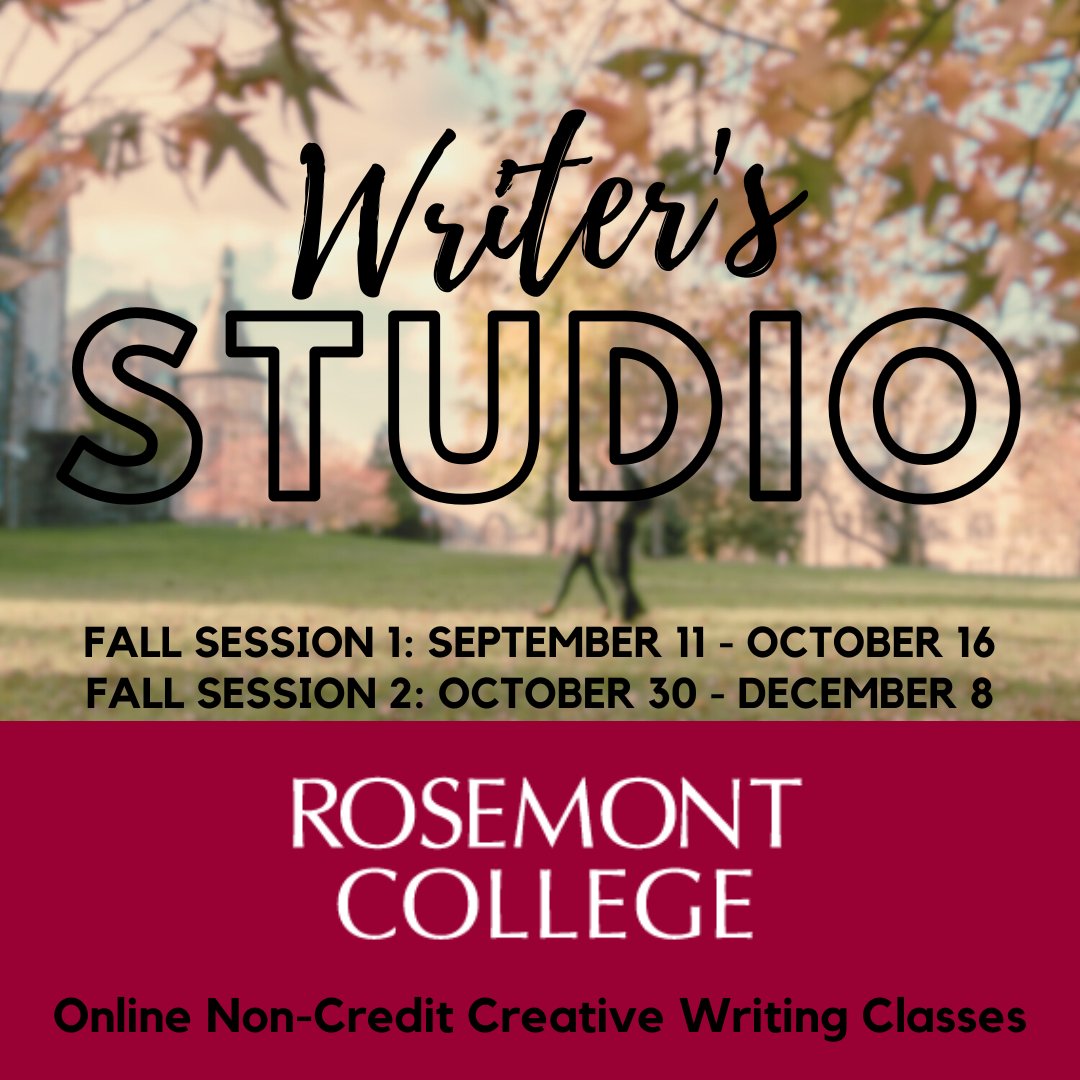Sign up now: bit.ly/RosemontWS2324

6 week courses to empower you to reach your writing goals. Classes start next week! Enrollment ends Tuesday.

#fiction #writing #writingcommunity #shortfiction #shortstories #poetry #publishing #onlinecourse #Onlineclass #amwriting