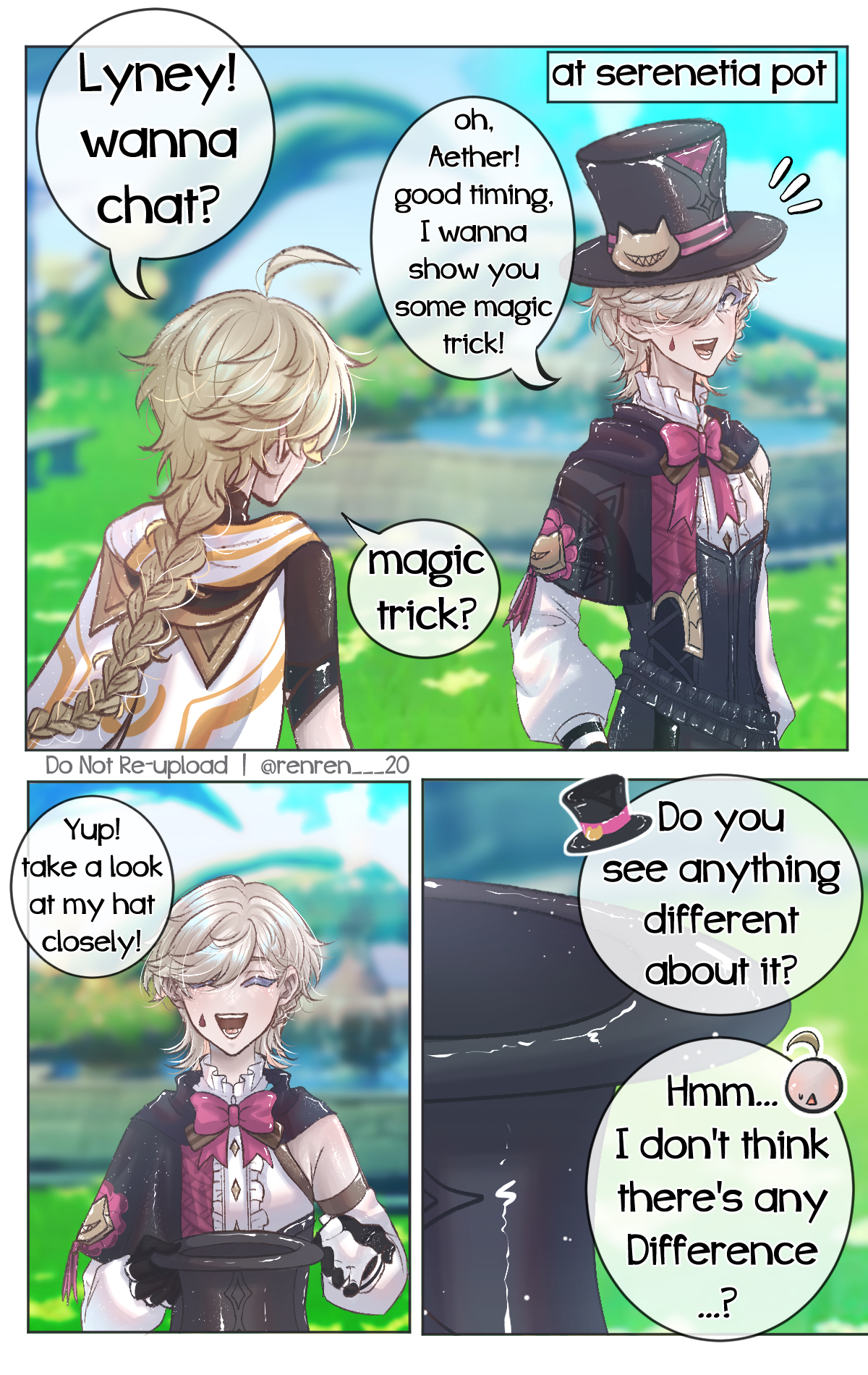 れんれん🌤️ on X: Canon teapot conversation Lyney x Aether GenshinImpact  t.cor9qI1KHadk  X