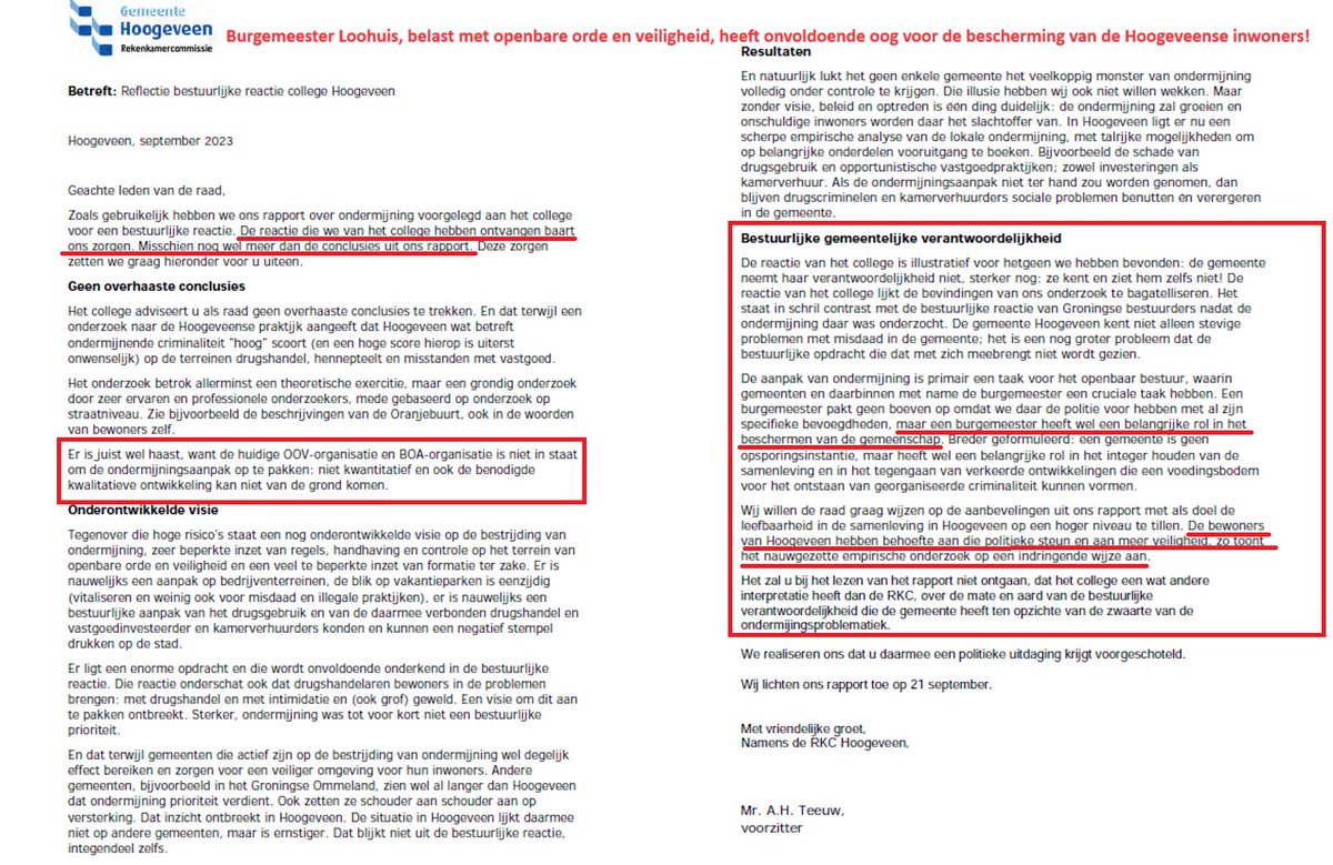 <a href="/ahthgbottenheft/">Arnaud Bottenheft</a> <a href="/janmastwijk/">Jan Mastwijk</a> Volgens de Rekenkamer heeft burgemeester Loohuis belast met handhaving en veiligheid, onvoldoende oog voor de bescherming van de Hoogeveense gemeenschap.