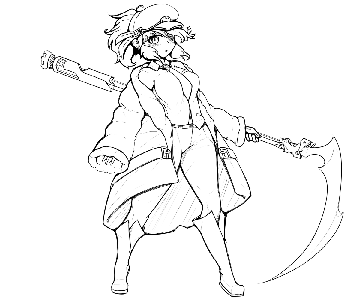dexritos's tweet photo. redesigned old book character, Kyoko. Inspiring wanna-be captain of a small crew. i promise this book is coming out eventually. ┐('～`；)┌ https://t.co/IoY5HR4itK