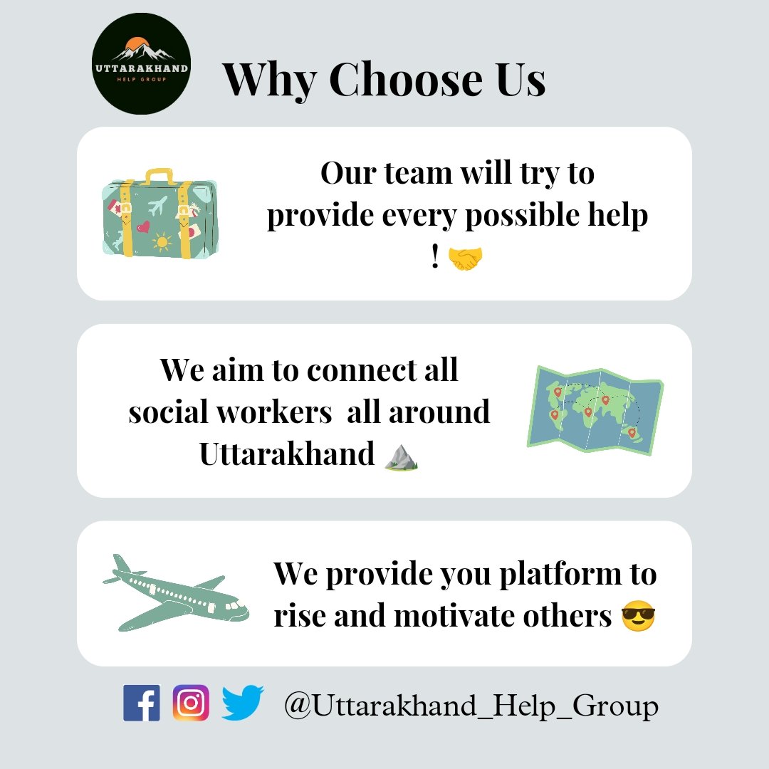 Uk_help_group's tweet photo. Your Goals : Our Aim ❤️🤝

#uttarakhandsocialwork #uttarakhandngo #uttarakhand #uttarakhandi #whychoose #whychooseus #chooseus https://t.co/bxgu78HmMg