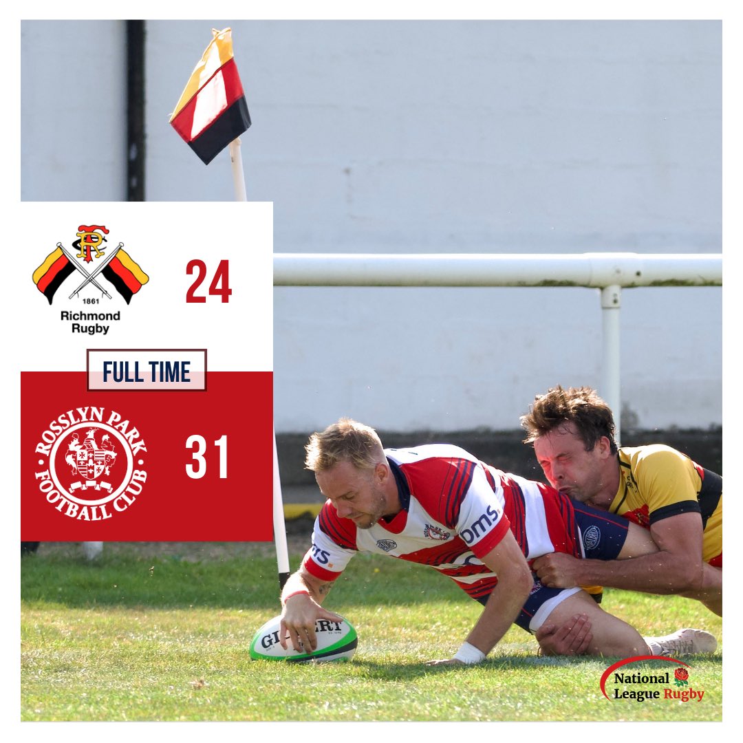rosslynpark's tweet photo. FULL TIME | 24-31

A massive win against quality opposition! Always a pleasure @RichmondFC1861

#RPFC https://t.co/HjW0J4ovqP