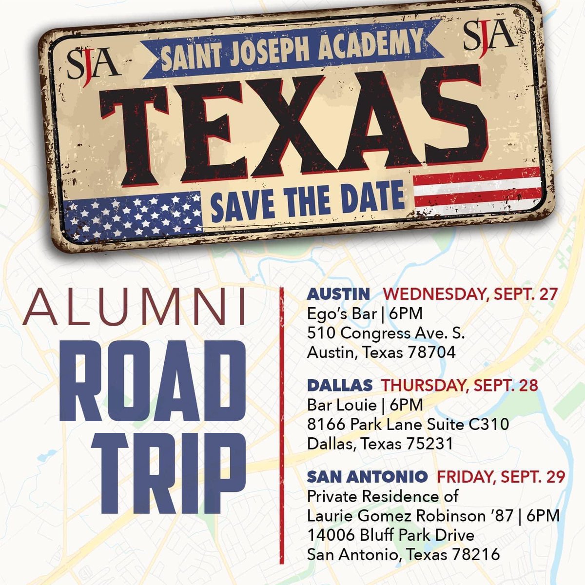 We are so excited about our Alumni road trip. We're going to be in Austin, Dallas, and San Antonio 😀 Don’t forget to RSVP! AUSTIN RSVP: [bit.ly/AustinMixer2023] DALLAS RSVP: [bit.ly/DallasMixer2023] SAN ANTONIO RSVP: [bit.ly/SanAntonioMixe…]