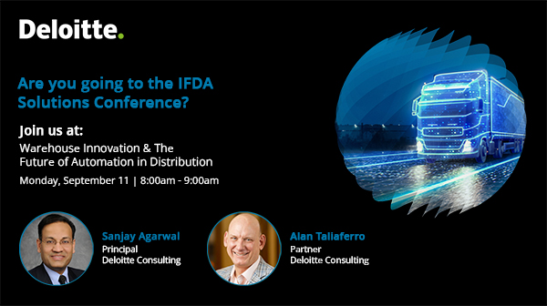 DeloitteUS's tweet image. Tomorrow we will kick off the #IFDAsolutions conference as Sanjay &amp;amp; Alan hit the stage to discuss innovation in the distribution industry. deloi.tt/481l6p7