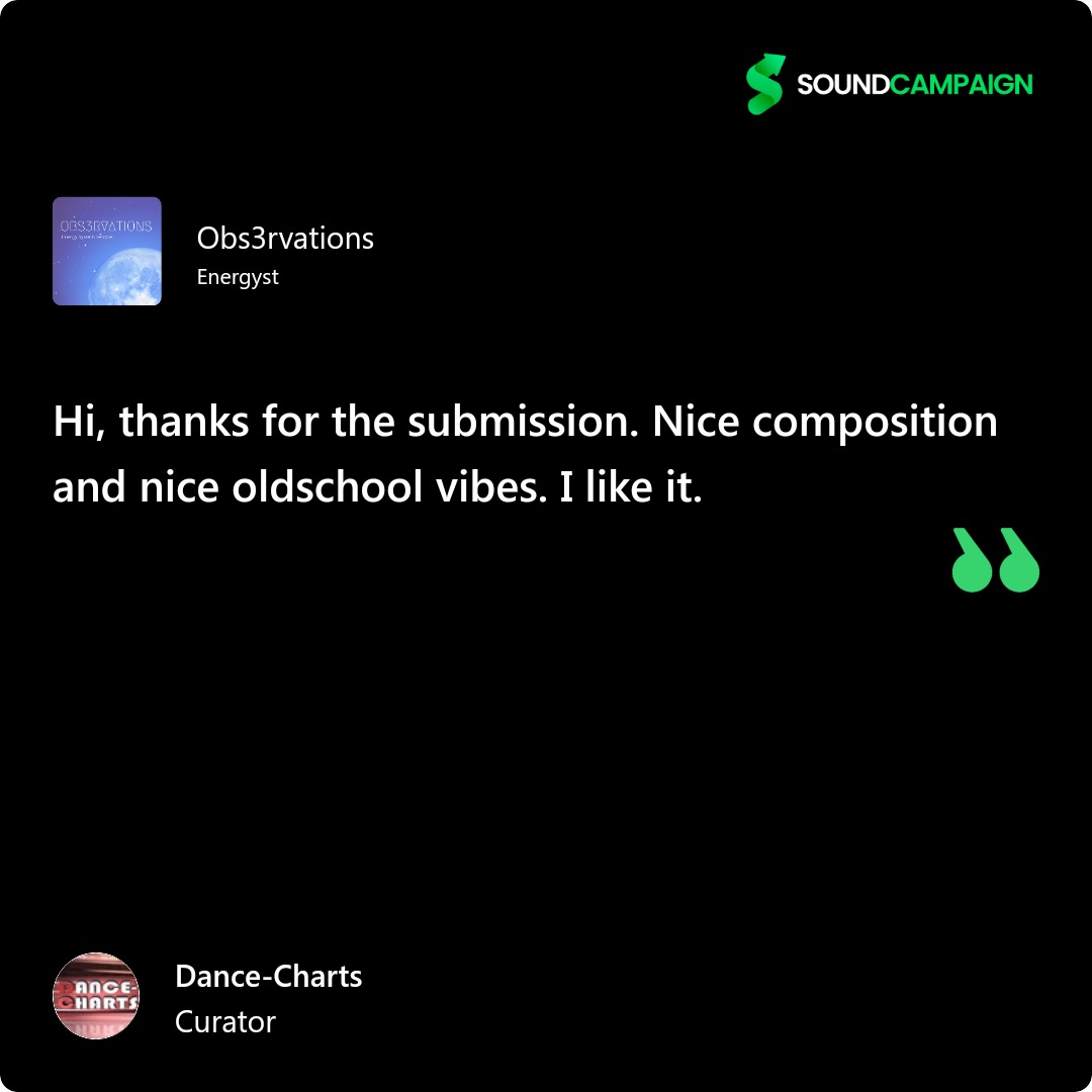 Thanks for picking me to be included on your playlist
open.spotify.com/playlist/6Uyuq…
#DanceCharts
#HANDS UP / #TRANCE - TOP 40
#Uplifting trance, #Dutch trance, #Dream trance, #Hard trance