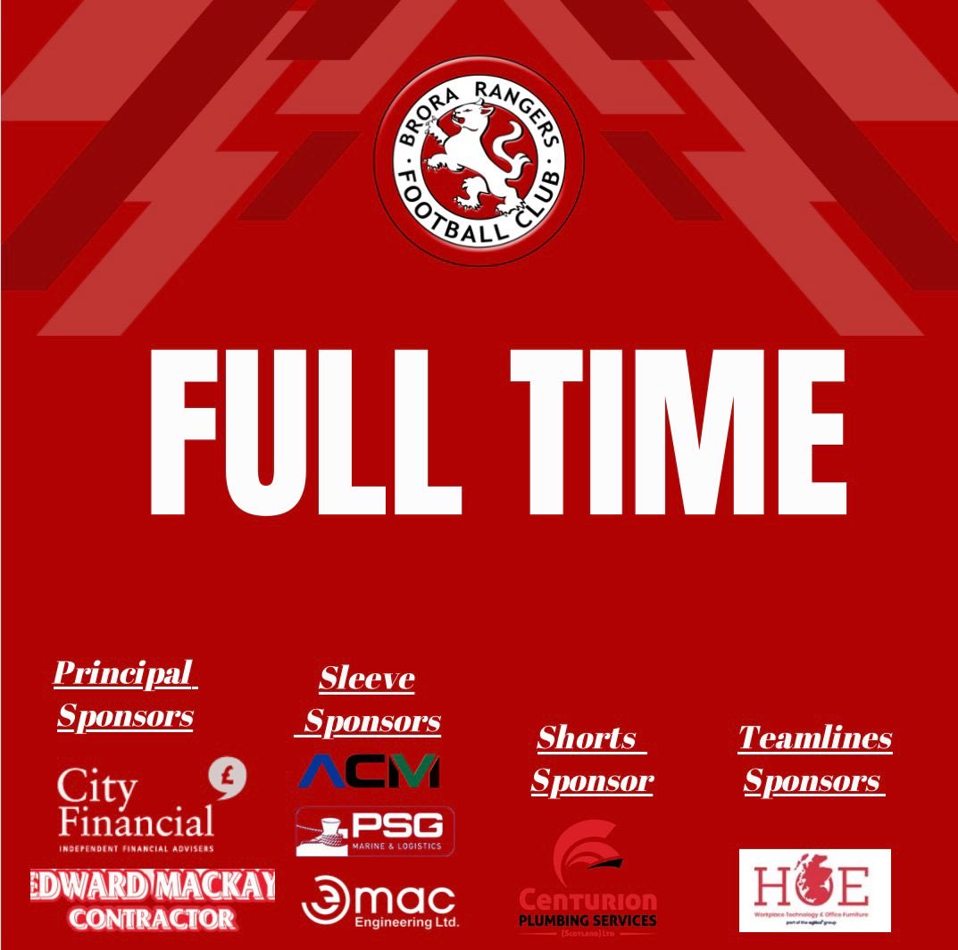 Brora Rangers 4 Forres Mechanics 0.
