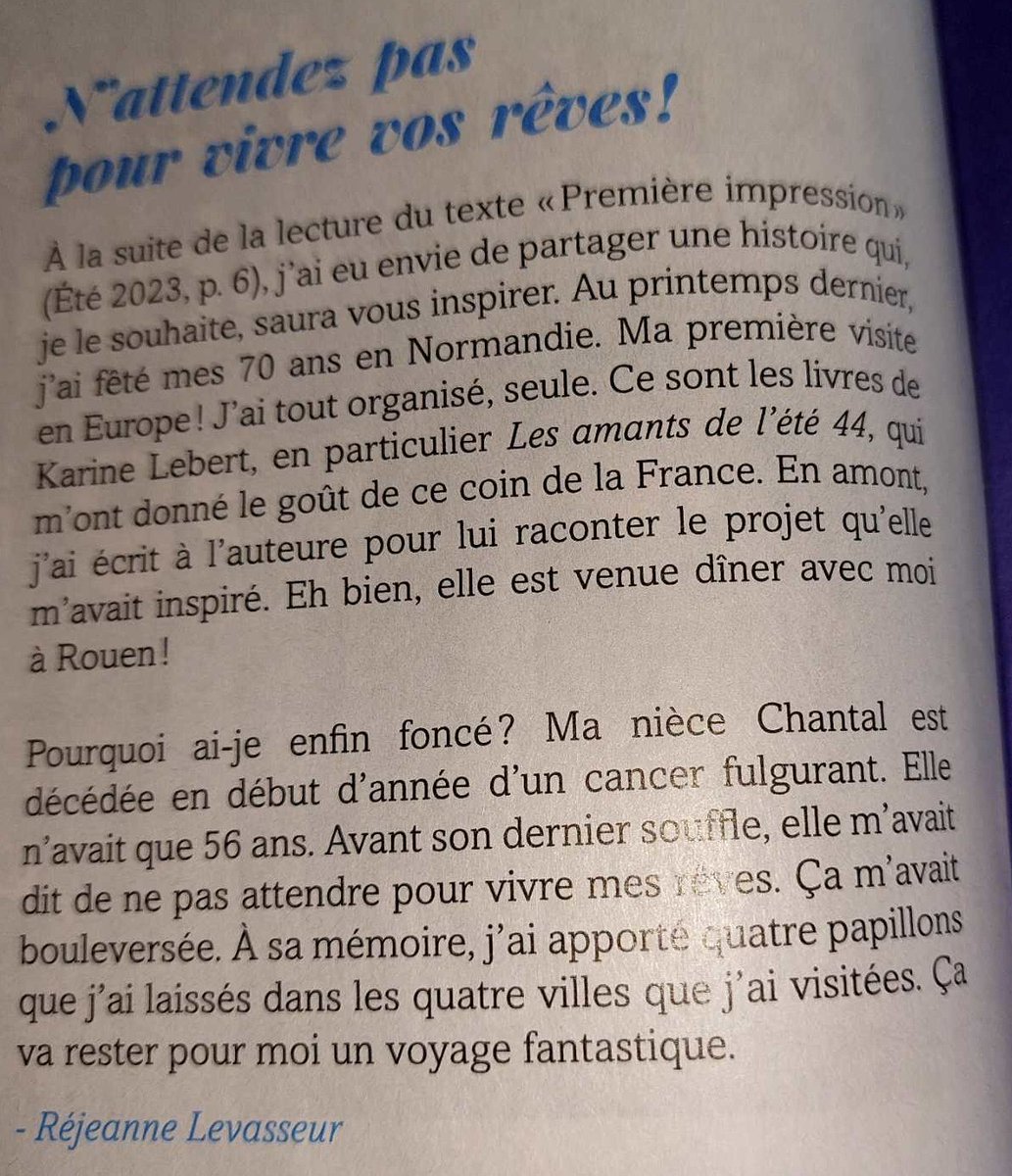 Dans le magazine québécois Virage 😍