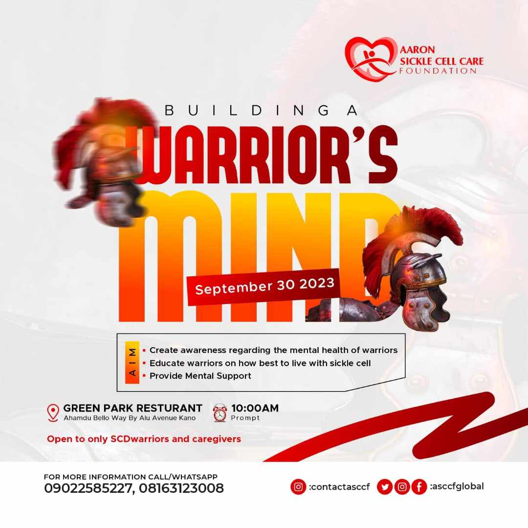 Pain, fatigue, and sleep disturbance are linked to depression for people with SCD. 

Join us @contactasccf as we build the minds of SCDwarriors.

#sicklecellawarenessmonth #buildingawarriorsheart #kanowarriors #asccf