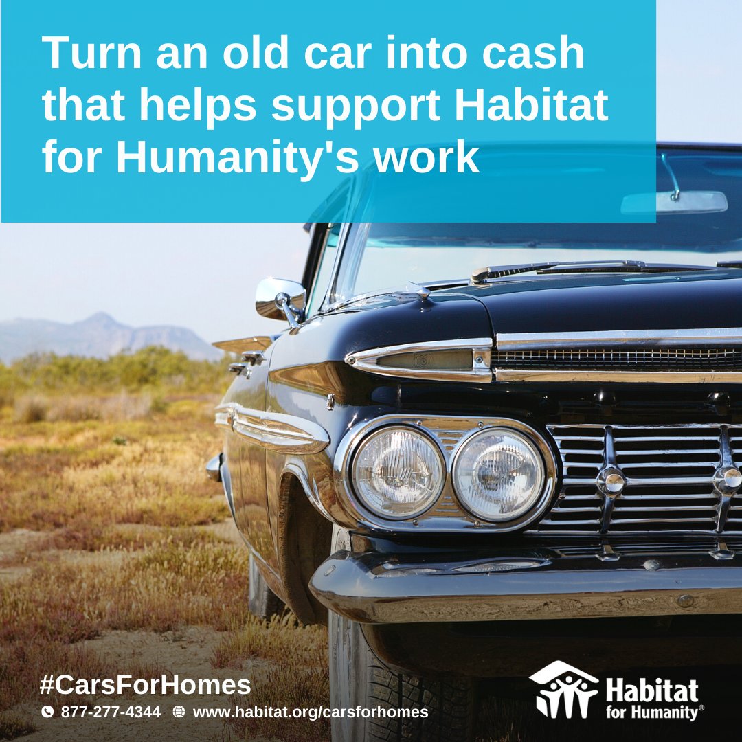 Learn more bit.ly/37tKx5S

#HabitatForHumanity 
#CarsForHomes 
#MetalRecycling
#DoGoodFeelGood
#GiveBack
#TaxDeductible