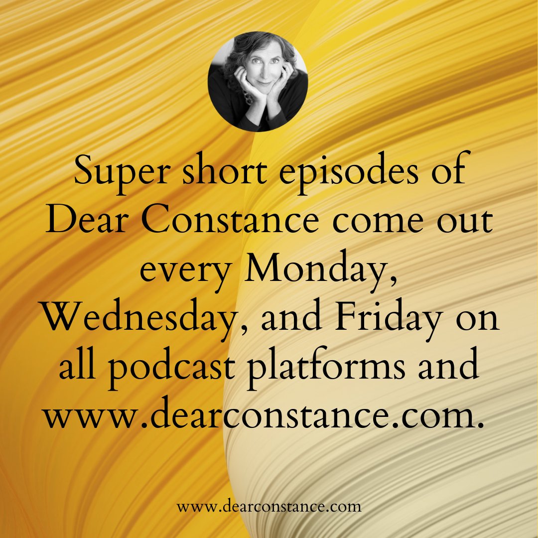 DearConstance22's tweet image. 🎧 Tune in to Dear Constance for super short episodes every Monday, Wednesday, and Friday on all podcast platforms. From my heart to yours. ❤️
👉 To learn more and subscribe, visit the Dear Constance website: bit.ly/3JpvEUy.
#dearconstance #podcast #shortformpodcast 🎙️📝