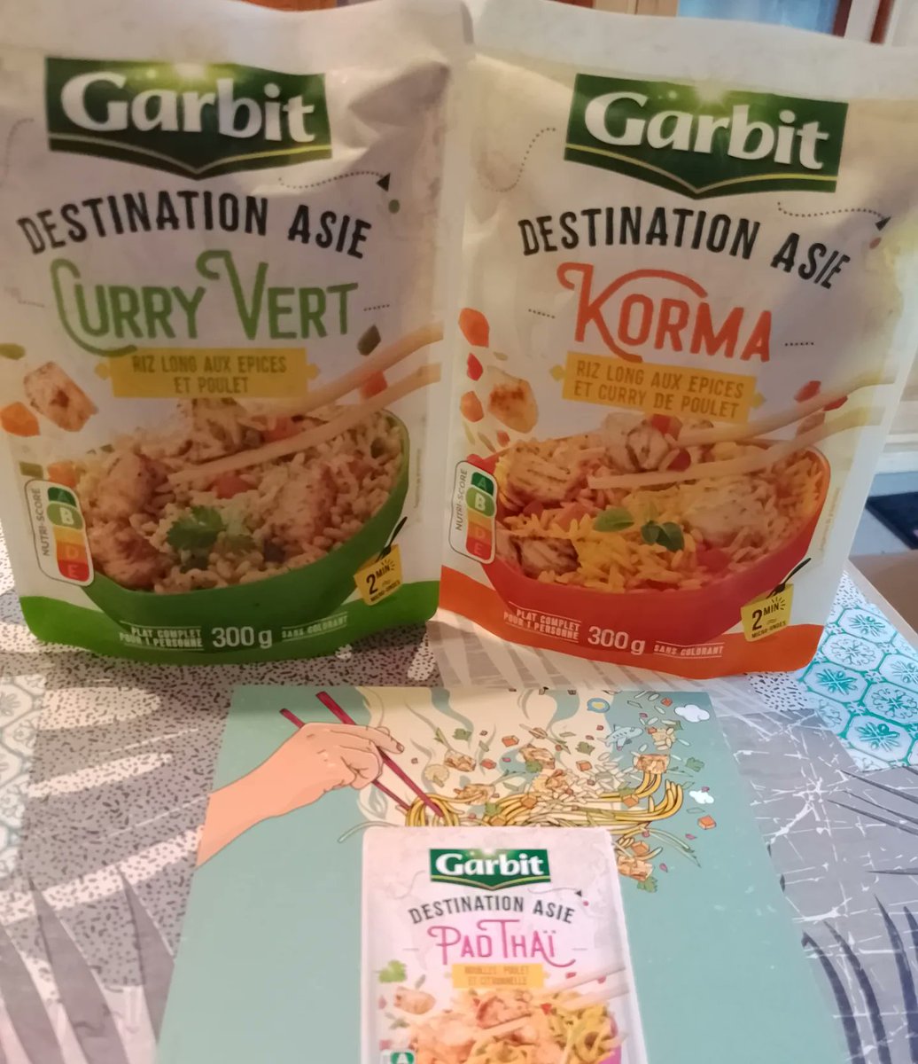 katy59186's tweet photo. Reçu pour goûter 2 sachet de riz de chez @garbit_officiel
Il y a le riz curry vert ces un riz long aux épices et poulet
Et un riz korma riz long au épices curry et poulet 
#garbit 
#destinationasie 
#boncommelabas https://t.co/XH9ybrKj8J