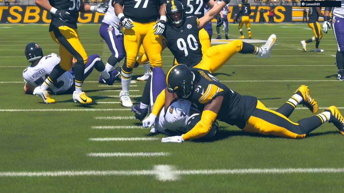 FMLSteelers's tweet photo. #TheStandard Ravens pulled up and got dropped off. Defense controlled the run game and the #1 ranked Pass defense to much for Huntley

Friermuth with a career game and LOLB Sherwood from Bears P-Squad records 1st career sack!

“Another day in the office” - Mitch 

@FMLReport https://t.co/6GoPsm2mFy