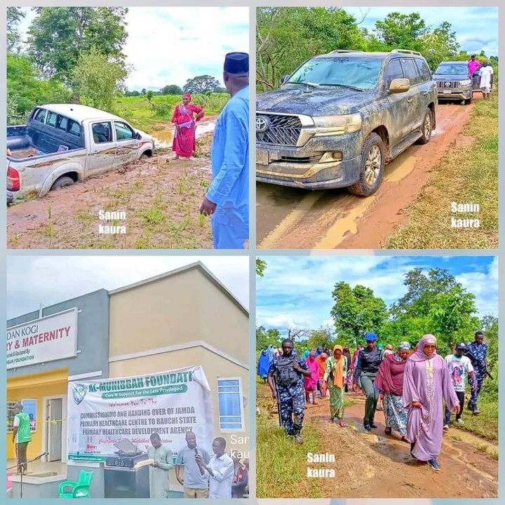 SaharaReporters's tweet image. Wife Of Bauchi Governor, Aisha Bala-Muhammad&apos;s Convoy Trapped On Bad Road Within State, Forced To Walk In Mud Water | Sahara Reporters bit.ly/45L1nbv