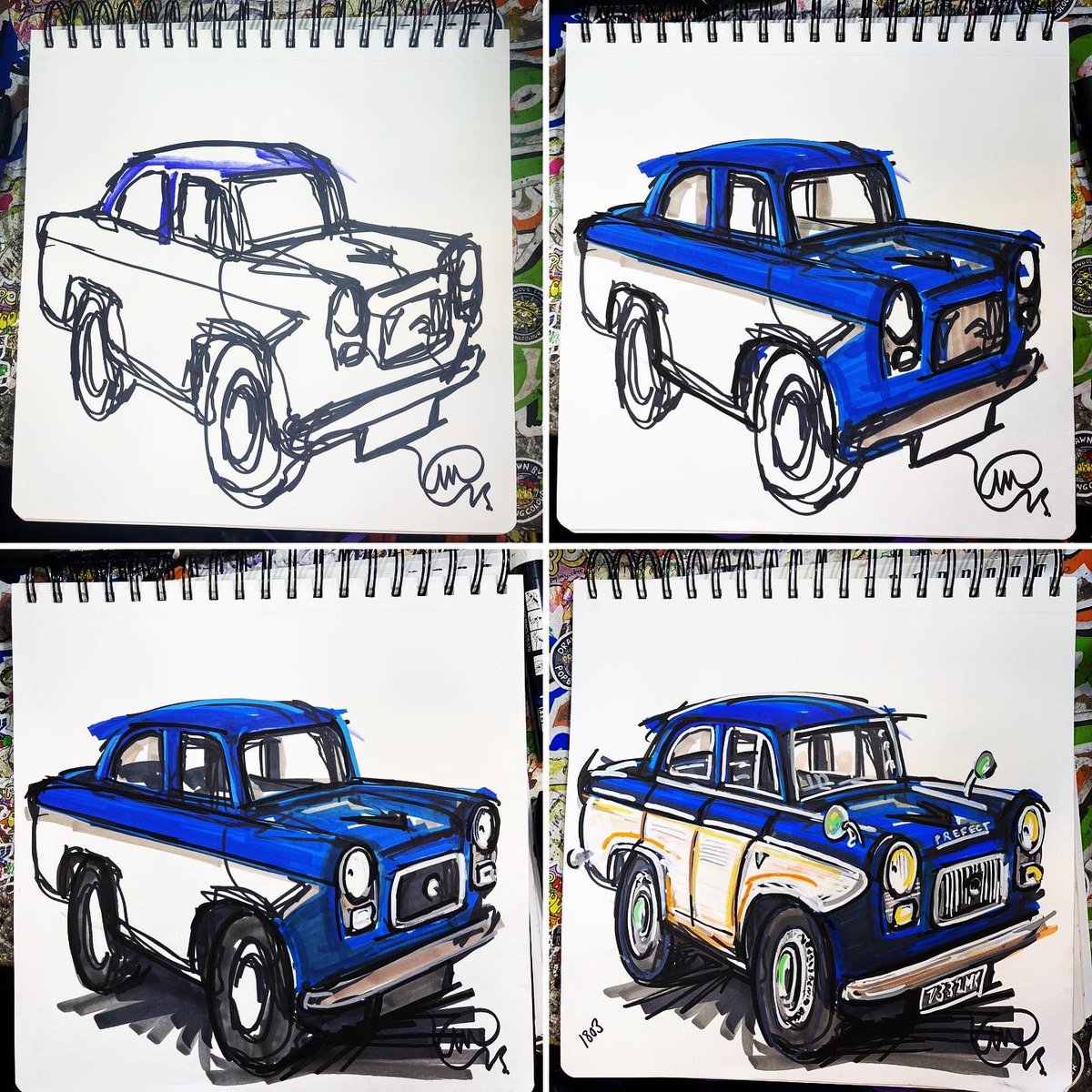 Popbangcolour's tweet image. Picture Prefect! 👀

Here’s a @forduk Prefect created for a @HeritageQuote Insurance customer today at the super hot Saturday 🚙☀️ @goodwoodrevival 
 
#FordPrefect #Prefect