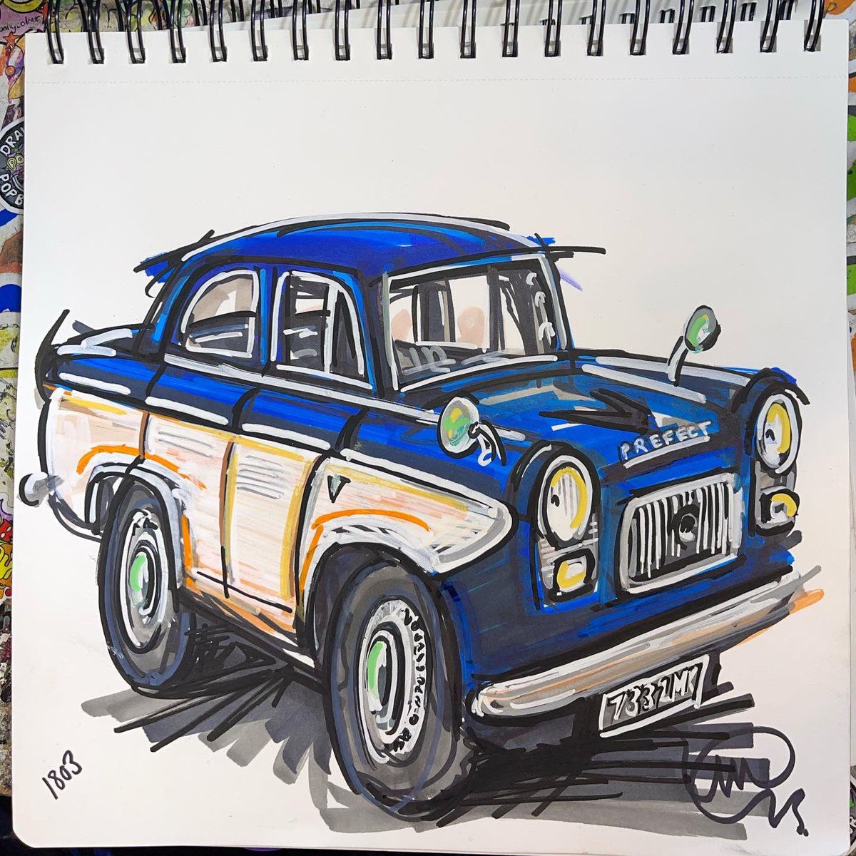 Popbangcolour's tweet image. Picture Prefect! 👀

Here’s a @forduk Prefect created for a @HeritageQuote Insurance customer today at the super hot Saturday 🚙☀️ @goodwoodrevival 
 
#FordPrefect #Prefect