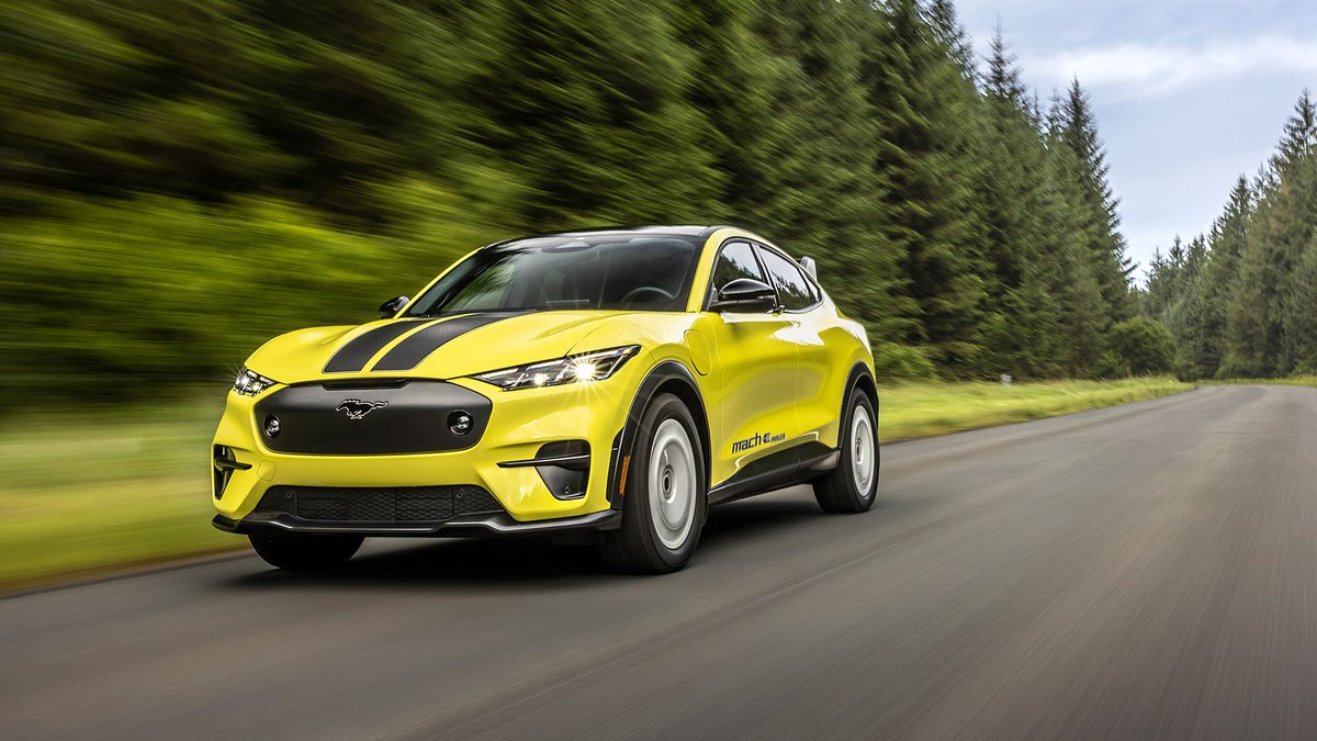 topspeed369's tweet photo. 2024 Ford Mustang Mach-E Rally

Ford’s new Mustang Mach-E Rally is an off-road special set for production in 2024.

Car Specs
Motor: 2x Electric
Power: 358 kW /480 hp
0-60 mph: 3.5 sec
Torque: 880Nm /649lb-ft
Top Speed: 200km/h /124mph

#Ford #Mustang #FordMustang #MustangMachE https://t.co/V0jRL7FlEP
