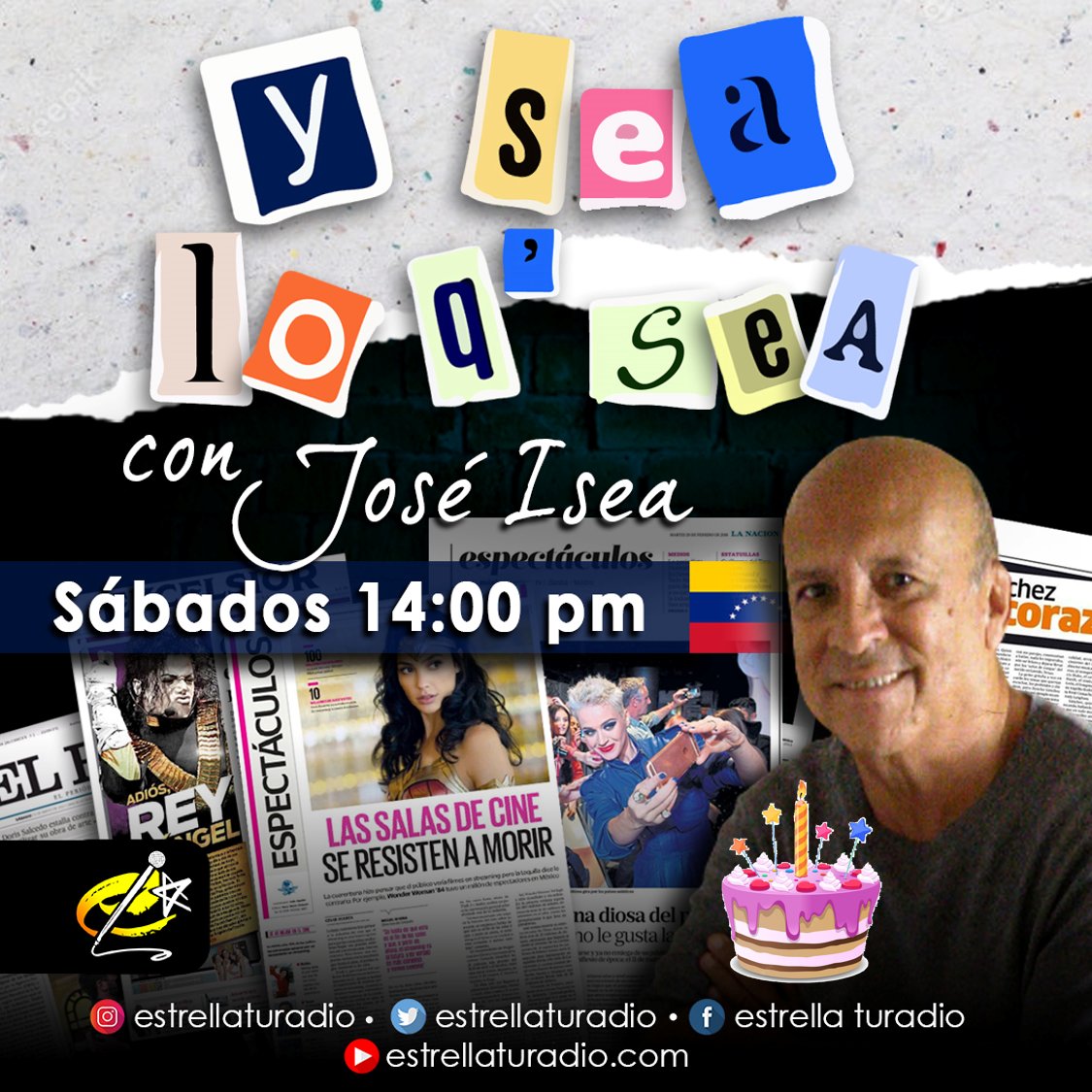 JOSEISEAB's tweet photo. Hoy  estoy  de Cumpleaños
📷Y Lo celebro 📷
con Ustedes en mi Show
📷 Y SEA LO QUE SEA CON JOSÉ ISEA 📷
Los Espero porque el programa
tendrá muy BUENA VIBRA
de 2:00 - 4:00 pm. hora de 📷
Conectarse es fácil. Solo tienen que tocar aquí
📷 https://t.co/F931hv4XBA 📷 https://t.co/uDLxTl0f8Q
