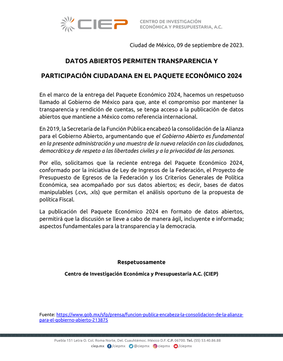 CIEP, A.C. tweet media