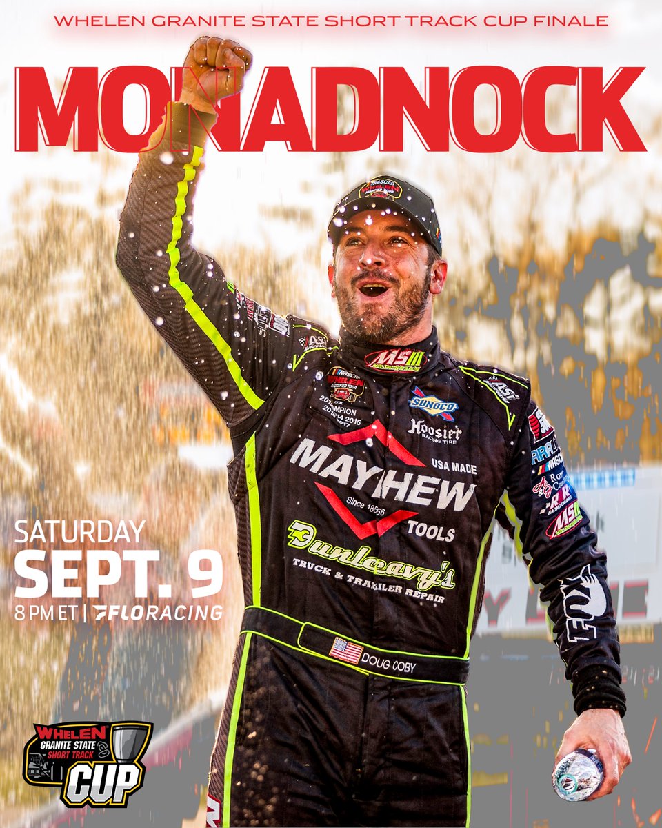 NASCARRegional's tweet image. 🏆 Who will take home the trophy in the Whelen Granite State Short Track Cup?

📺 Find out tonight at 8 p.m. ET on @FloRacing.