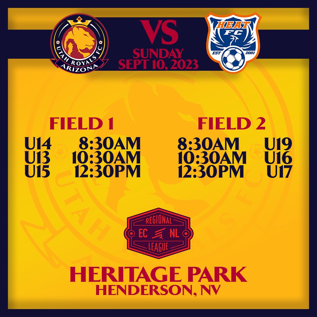 RoyalsFCAZ's tweet photo. ECNL and ECNL-RL both travel to Las Vegas this weekend to open their season against Heat

Good Luck and safe travels https://t.co/pZ23luBNnB